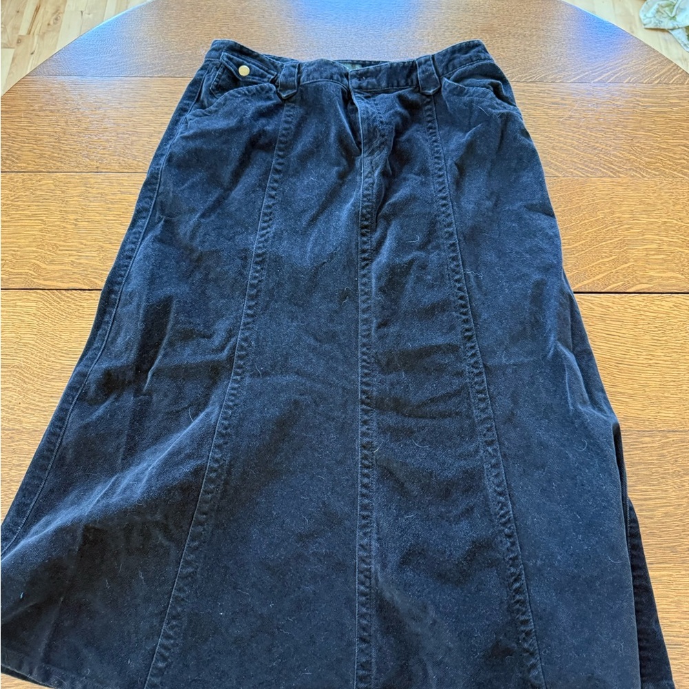 Eddie Bauer Classic Black A-Line Skirt